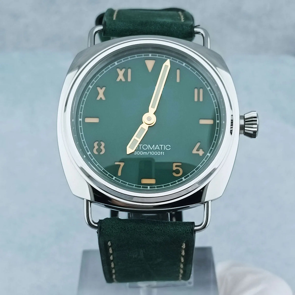 Zegarek męski 46 mm z ręcznym naciągiem, mechanizm Seagull ST3600, szkło szafirowe, wodoodporny, stal nierdzewna 316L, zegarek na zamówienie