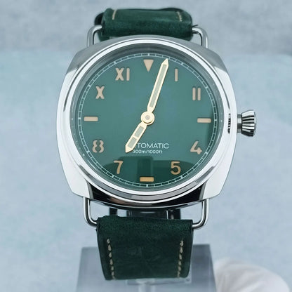 Zegarek męski 46 mm z ręcznym naciągiem, mechanizm Seagull ST3600, szkło szafirowe, wodoodporny, stal nierdzewna 316L, zegarek na zamówienie