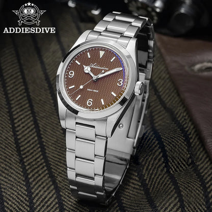 ADDIESDIVE herenhorloge – 316L roestvrijstalen kast, waterdicht tot 10 bar, lichtgevend display, model AD2096 – Luxe quartzhorloge