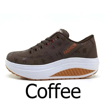 Women’s Outdoor Thick-Bottom Swinging Casual Shoes Fashion Platform Large 42 Flat-Bottom Walking Sports Shoes Walking and Running