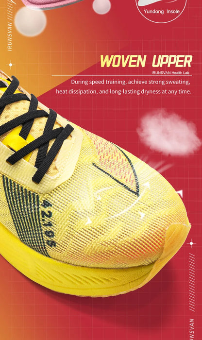 IRUNSVAN Nylon Carbon Plate Professional Marathon Running Shoes for Man Lightweight Cushioning Training Outdoor Sneakers Women