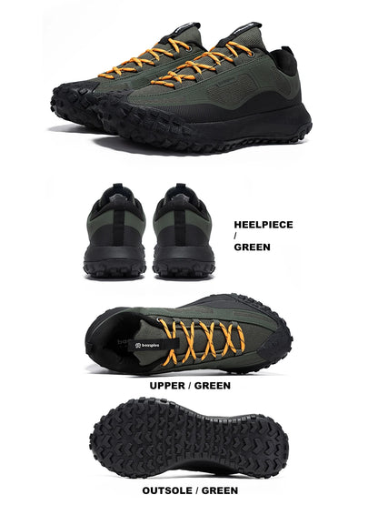 Baasploa vandringsskor för män – bekväma, mjuka, vattentäta, slitstarka, halkfria trekking-sneakers för utomhusbruk och klättring