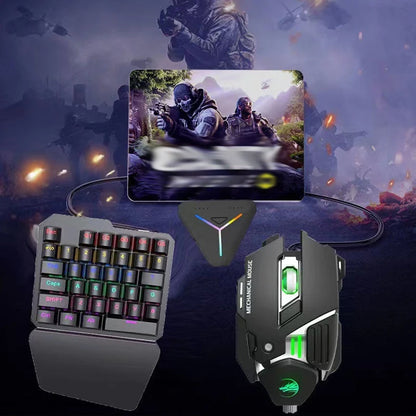 1pc RGB Gaming Keyboard Single Hand Mini USB Ultra-slim Wired 35-Keys One-Handed Backlight Keyboard For Computer PC Laptop