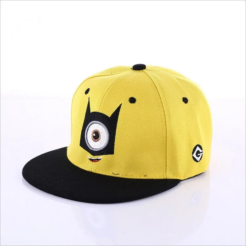 In Stock Minions Baseball Cap Anime Kids Adult Funny Travel Hip Hop Sun Visors Kawaii Hats Boys Cartoon Embroidered Hat Gift
