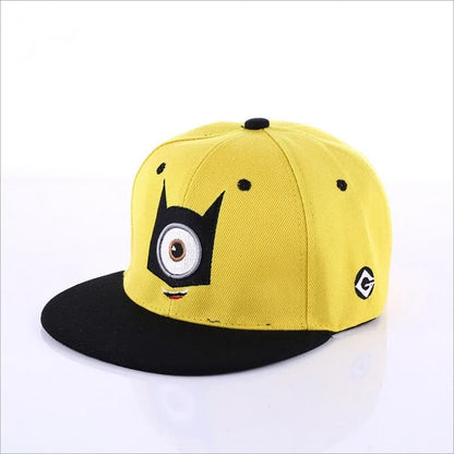 In Stock Minions Baseball Cap Anime Kids Adult Funny Travel Hip Hop Sun Visors Kawaii Hats Boys Cartoon Embroidered Hat Gift