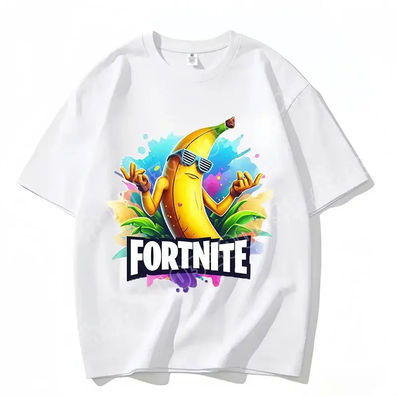„Fortnite“ apvalios iškirptės marškinėliai, unisex suaugusiesiems, žaidimo šokių stiliaus, nauji, iš grynos medvilnės, trumpomis rankovėmis, puikiai tinka kasdienai ir atostogoms