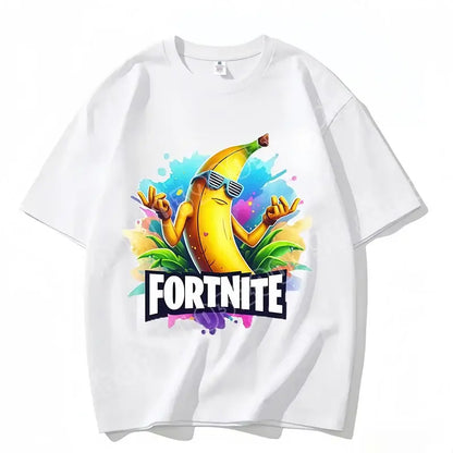 „Fortnite“ apvalios iškirptės marškinėliai, unisex suaugusiesiems, žaidimo šokių stiliaus, nauji, iš grynos medvilnės, trumpomis rankovėmis, puikiai tinka kasdienai ir atostogoms