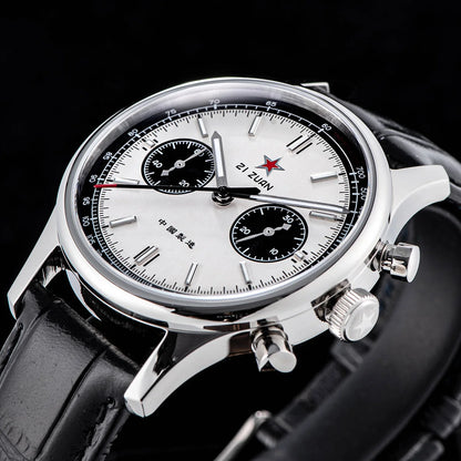 1963 Panda Pilot Chronograph Watch Men 40mm Air Force Sapphire Senior ST1901 Mechanical Wristwatches Retro Clock Men's Watch