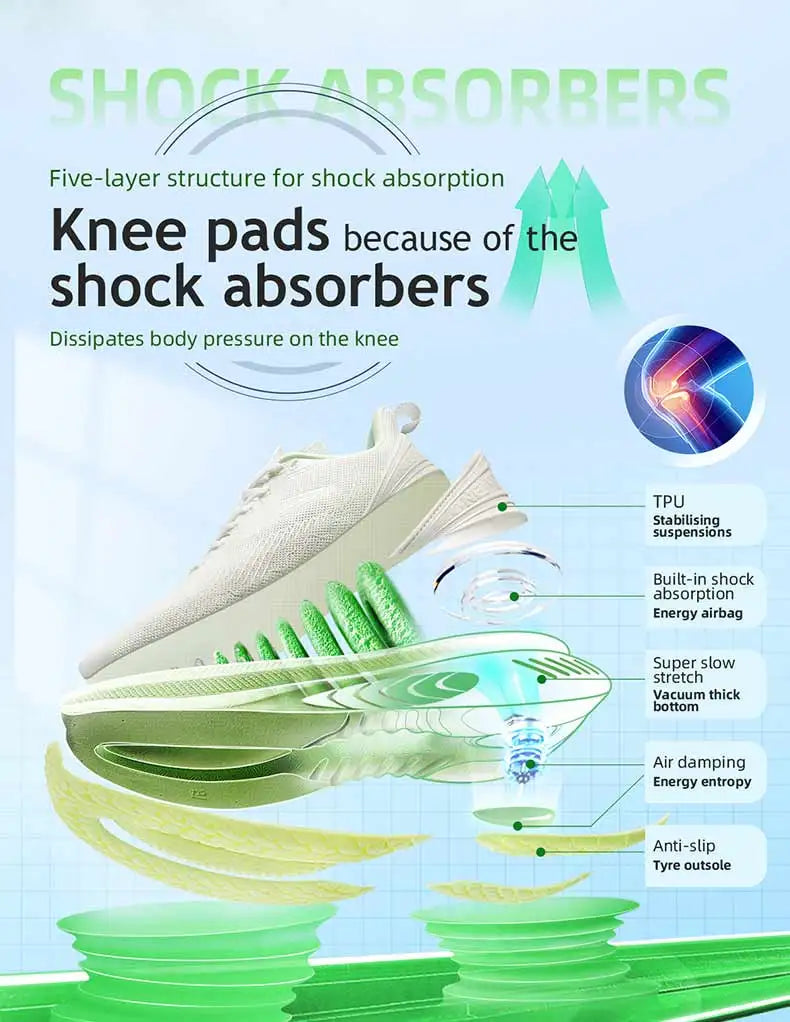 Onemix New Original Men Running Sports Shoes Shock Absorption Soft Lightweight Breathable Mesh Non-slip Cushioning Sneakers