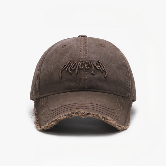 Letter Three-dimensional Embroidery Soft Top Rough Edge Men's BaseballCap European and American Fashion Versatile Cap Adjustable