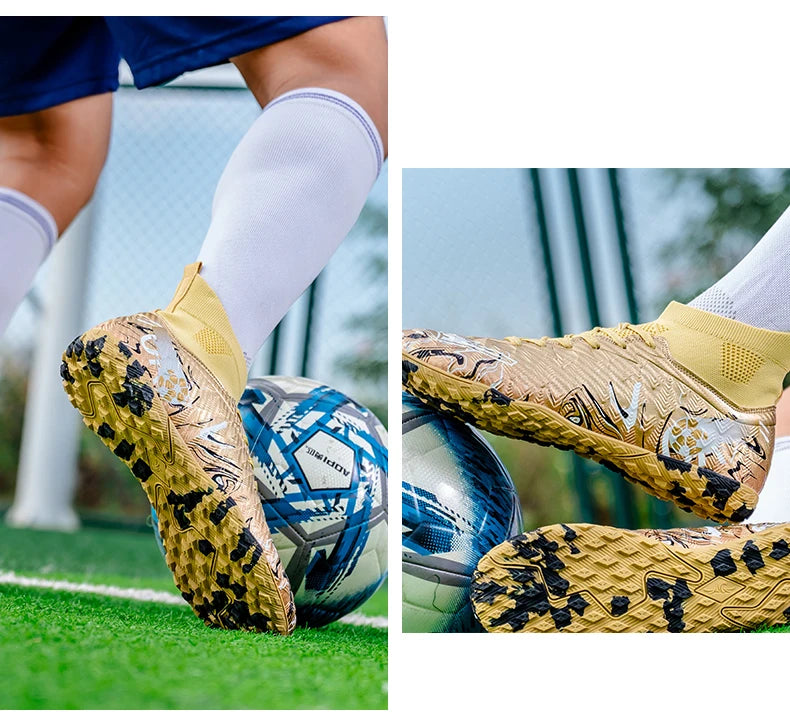 Men Professional Football Shoes Society Cleats Soccer Shoes Original Indoor Football Field Boots Grass Training TF/FG Sneaker