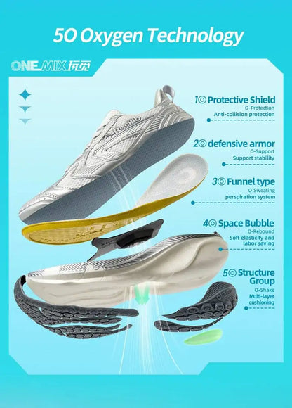 ONEMIX Sneakers leggere da uomo con ammortizzazione "Dad", scarpe da corsa e sportive casual per uomo e donna, morbide ed elastiche 25216