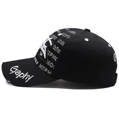 Hat Men'S Hip Hop Baseball Cap Korean Version Ins Tide Brand Summer Letter Embroidered Cap, Sun Protection Hat