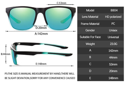 Fashion Sun Glasses Square Polarized Sunglasses man Driving Fishing Luxury Brand Designer UV400 Eyewear