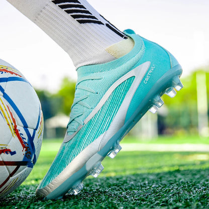 Men Soccer Cleats Breathable Lightweight Football Boots Anti-Slip Training Shoes Outdoor Sport Sneakers