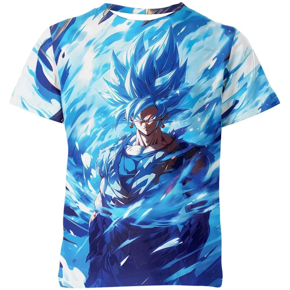 Sommer Dragon Ball T-shirt Børnetøj T-shirt Anime-figurer Goku Super Saiyan T-shirt Drengetøj Børnetøj Kortærmet Y2k