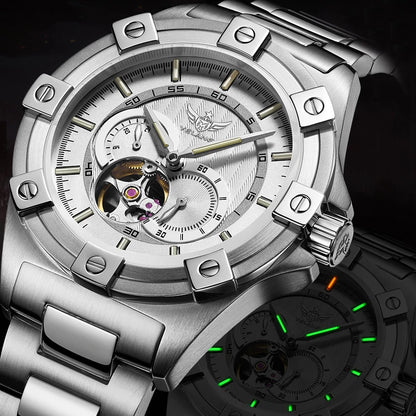 Yelang V1024 Men's Brand Watches 44mm Japan Miyota 82S7 Automatic Mechanical Movement Luminous Men's 100m Waterproof Business Watch
