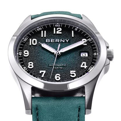 BERNY Automatic Watch Men  ST2130 Luminous Mechanical Wristwatch Sapphire Waterproof 10ATM Top Brand Luxury Watch for Men