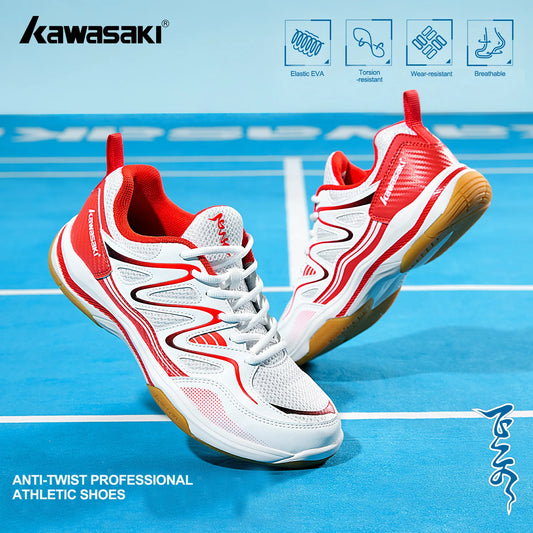 Badmintonschoenen in retrostijl Kawasaki Originele anti-torsie koolstofplaat Professionele sportschoenen voor tafeltennis C32016