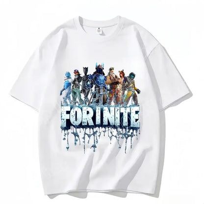 „Fortnite“ apvalios iškirptės marškinėliai, unisex suaugusiesiems, žaidimo šokių stiliaus, nauji, iš grynos medvilnės, trumpomis rankovėmis, puikiai tinka kasdienai ir atostogoms