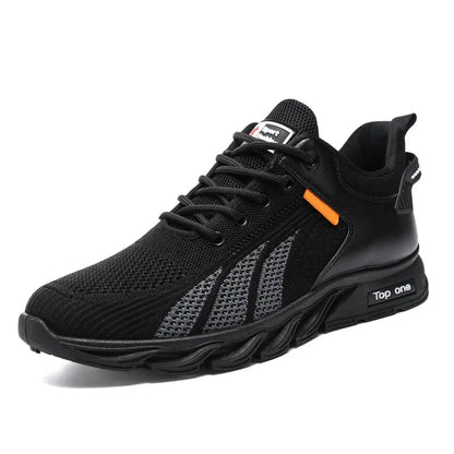 Moda Herrsneakers Mesh-skor Casualskor Snörskor för män Lätta vulkaniserade skor Promenadsneakers Zapatillas Hombre
