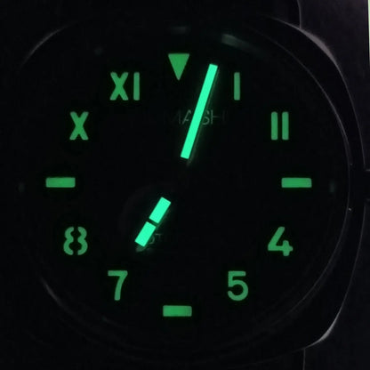 Zegarek męski 46 mm z ręcznym naciągiem, mechanizm Seagull ST3600, szkło szafirowe, wodoodporny, stal nierdzewna 316L, zegarek na zamówienie