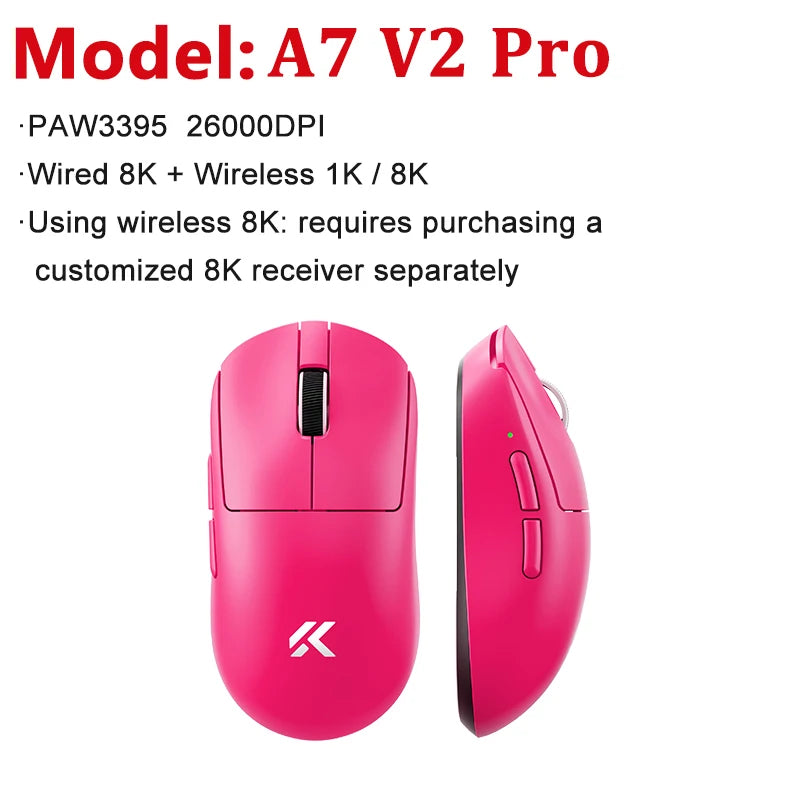 MCHOSE A7 V2 Ultra Pro Wireless Gaming Mouse 42000DPI PAW3950 8K