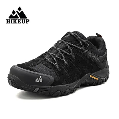 HIKEUP-Chaussures de randonnée en cuir suédé pour homme, baskets d'extérieur résistantes à l'usure, trekking, marche, chasse