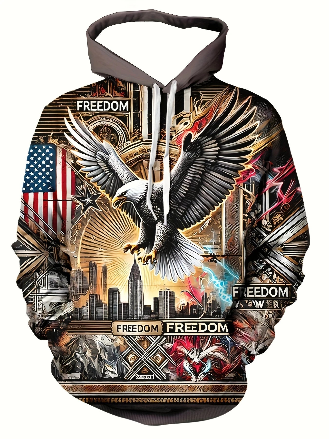 2025 Fashion Cool Eagle Men's Hoodie 3D Printed Hoodies Edition Trend American Eagle Men Sportswear Kids Casual Unisex Pullover