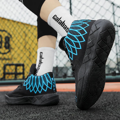 The youth actual combat basketball shoe movement outdoor comfortable cushioning wear-resisting fashion breathable high quality