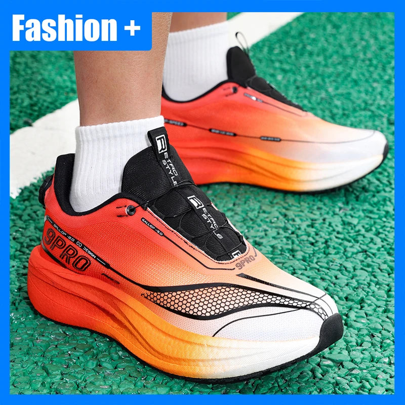 Unisex Sports Shoes Soft Sole Lightweight Flat Bottom Competition Training Shoes 2026 New Shock-Absorbing Racing Running Shoes