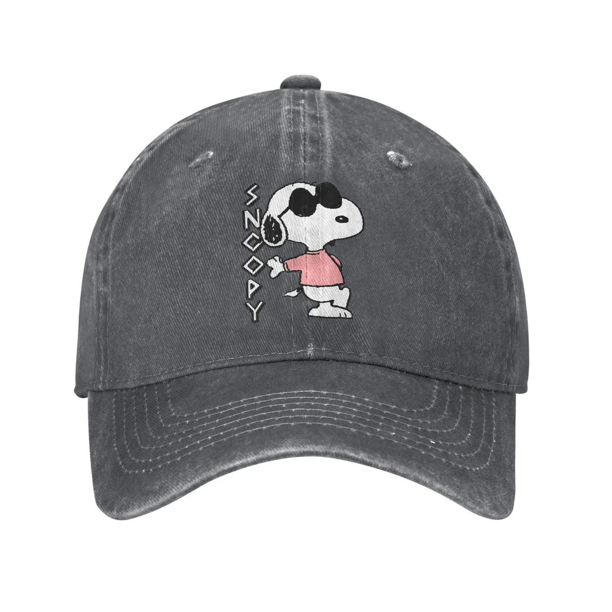 Sleeping Snoopy-baseballkepsar, avslappnad stil, tvättad look, snapback-keps, unisex, utomhus, sommar, justerbar keps