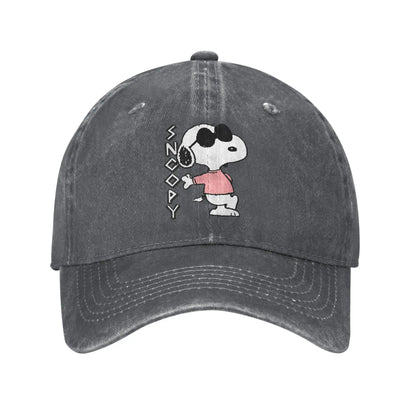 Sleeping Snoopy-baseballkepsar, avslappnad stil, tvättad look, snapback-keps, unisex, utomhus, sommar, justerbar keps