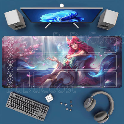 HD-tulostettu leikkimatto League of Mouse Pad Legends Riftbound -sarja TCG LOL-kortti 600x350 mm toimisto Ommellut reunat Lautapeli Pöytämatto