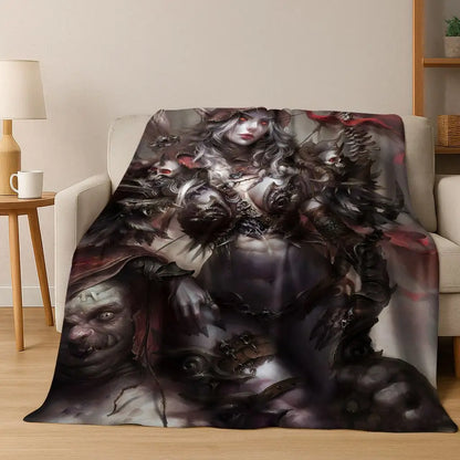WOW World of Warcraft Arthas Demon Illidan Sylvanas flanelasta odeja, udobna in mehka odeja za dom, spalnico, posteljo, kavč, darilo