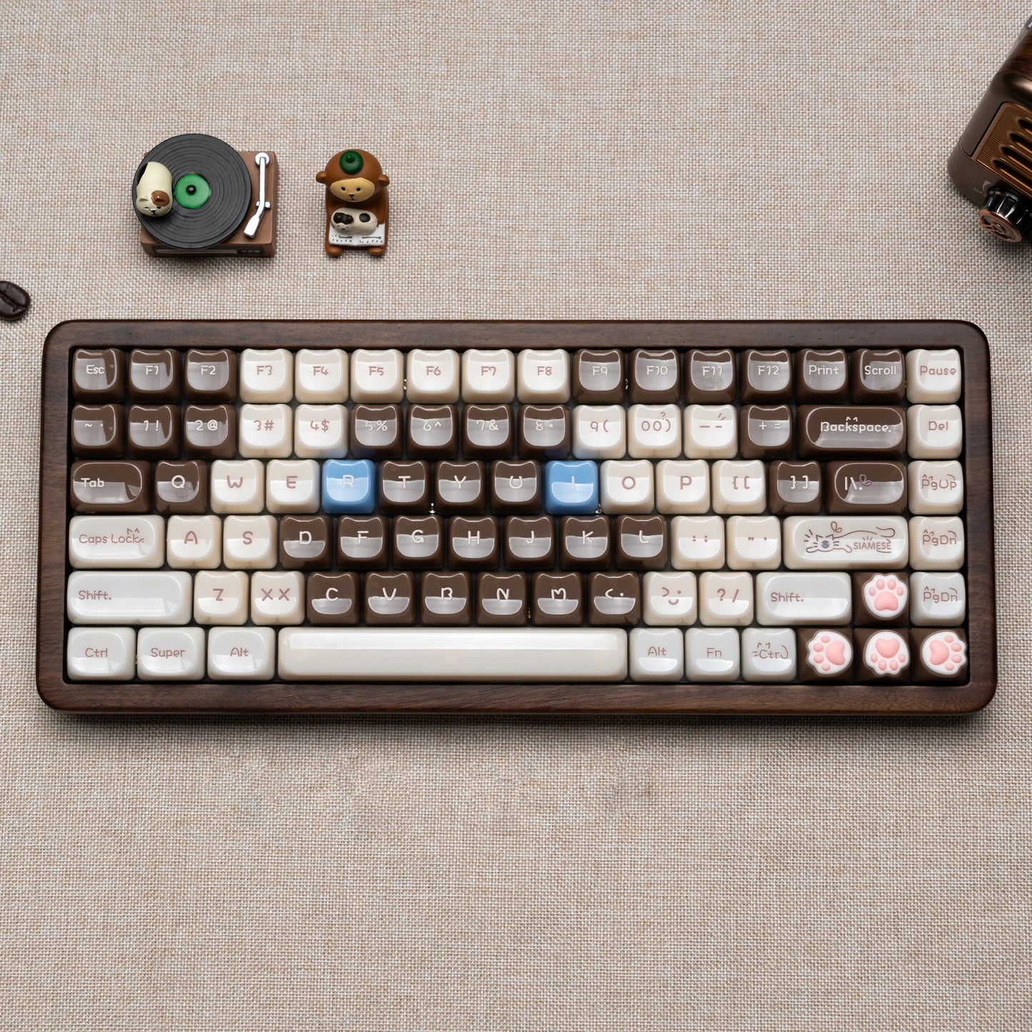 Womier WD75 QMK/VIA Gaming-Tastatur aus Holz, 8000mAh, kabellose mechanische Custom-RGB-Tastatur mit Tri-Mode und Hot-Swap-Funktion