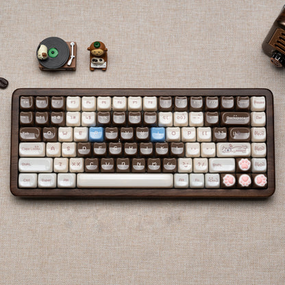 Womier WD75 QMK/VIA Gaming-Tastatur aus Holz, 8000mAh, kabellose mechanische Custom-RGB-Tastatur mit Tri-Mode und Hot-Swap-Funktion