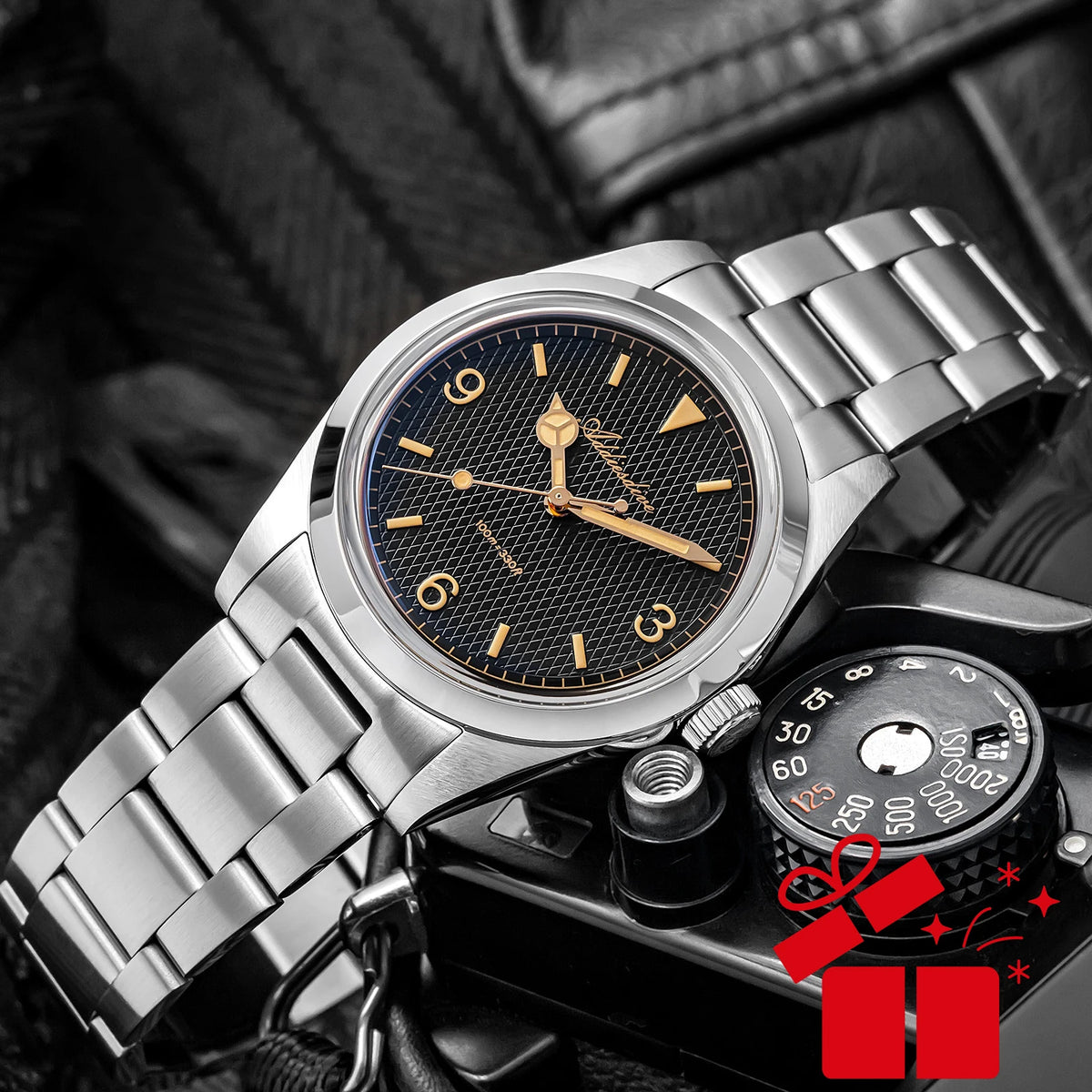 ADDIESDIVE herenhorloge – 316L roestvrijstalen kast, waterdicht tot 10 bar, lichtgevend display, model AD2096 – Luxe quartzhorloge