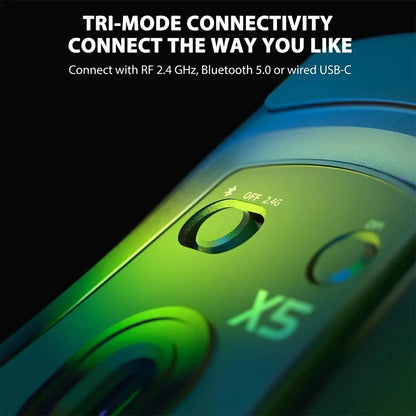 ATTACK SHARK X5 49g Wireless Gaming Mouse, Bluetooth Tri-mode, PixArt Optical Sensor for PC/MAC/Wins