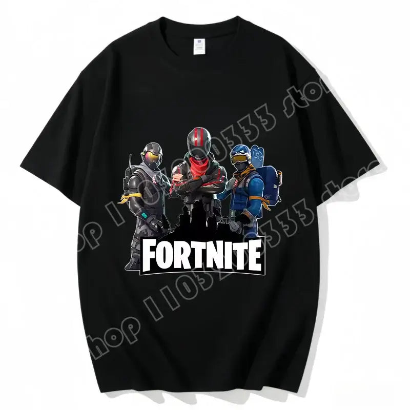„Fortnite“ apvalios iškirptės marškinėliai, unisex suaugusiesiems, žaidimo šokių stiliaus, nauji, iš grynos medvilnės, trumpomis rankovėmis, puikiai tinka kasdienai ir atostogoms