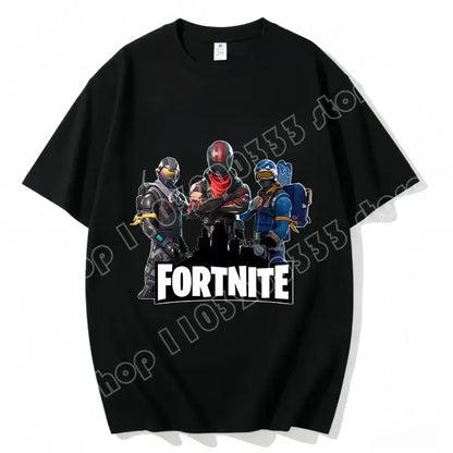 „Fortnite“ apvalios iškirptės marškinėliai, unisex suaugusiesiems, žaidimo šokių stiliaus, nauji, iš grynos medvilnės, trumpomis rankovėmis, puikiai tinka kasdienai ir atostogoms