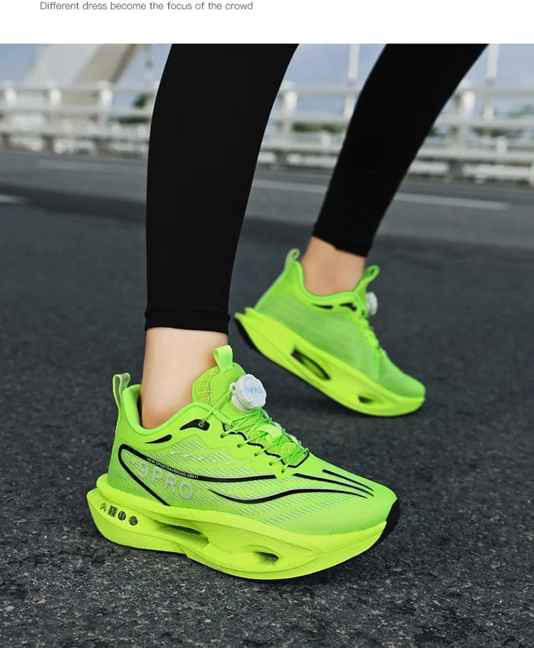 New Men's and Women's Running Shoes Breathable Racing Sports Shoes Carbon Cushion Lightweight Men's Jogging Training Shoes