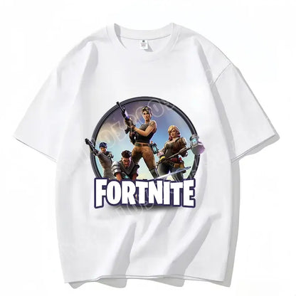 „Fortnite“ apvalios iškirptės marškinėliai, unisex suaugusiesiems, žaidimo šokių stiliaus, nauji, iš grynos medvilnės, trumpomis rankovėmis, puikiai tinka kasdienai ir atostogoms