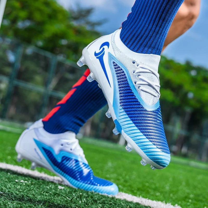 Nouveaux hommes bottes de Football adulte antidérapant Sport de plein air entraînement crampons chaussures de Football garçons longues pointes respirant Match confortable