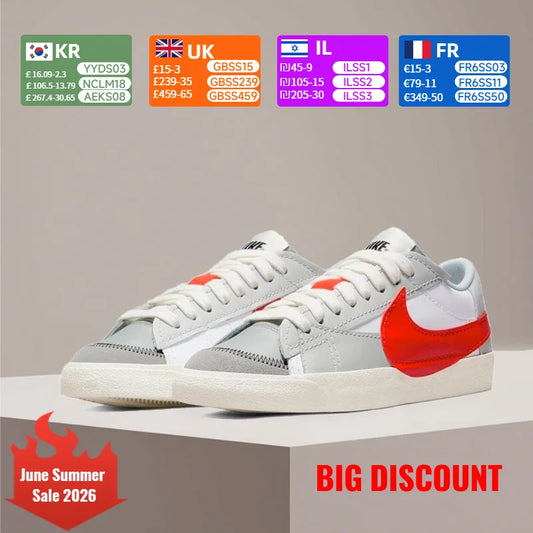 Nike Blazer Retro Casual Sneakers Klassisk retrodesign Bekväm dämpning Mångsidig stil Unisex-modell DQ8769-100