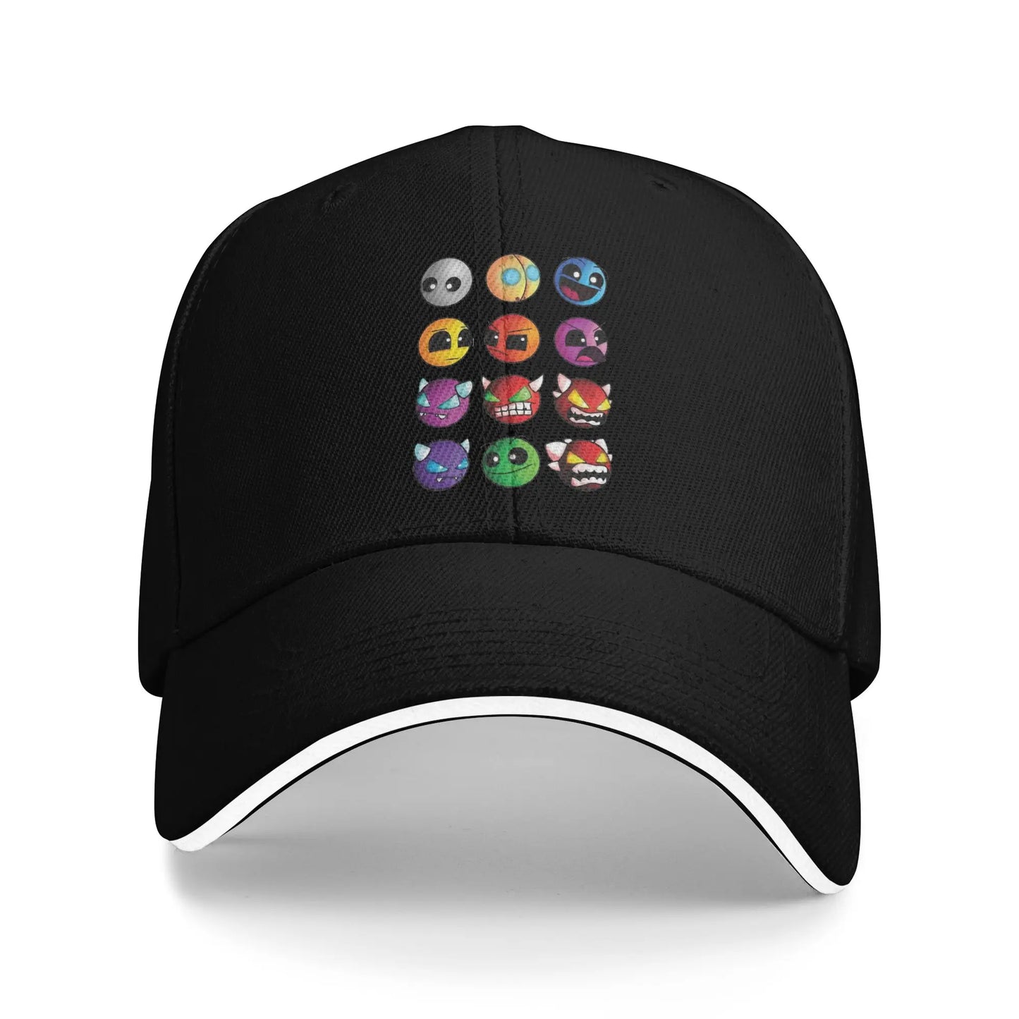 Geometry Gaming Cube Dash Baseball Caps Hip Hop Extreme Demon Sandwich Cap Unisex Style Adjustable Dad Hat Running Golf