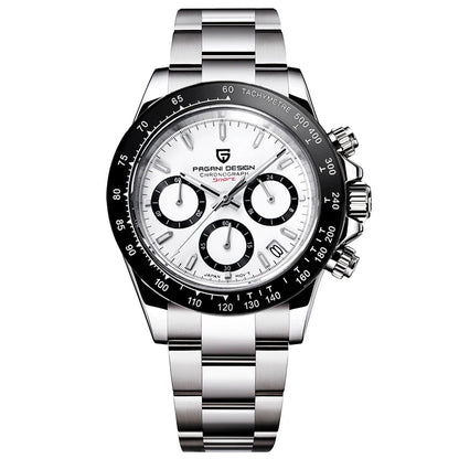 Montre pour homme PAGANI DESIGN – Modèle à cadrans colorés, montre-bracelet à quartz de luxe, chronographe équipé d'un mouvement