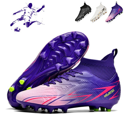 Bottes de Football professionnelles pour hommes, chaussures de Football pour adultes, baskets de sport de plein air, crampons de Football ultralégers, entraînement