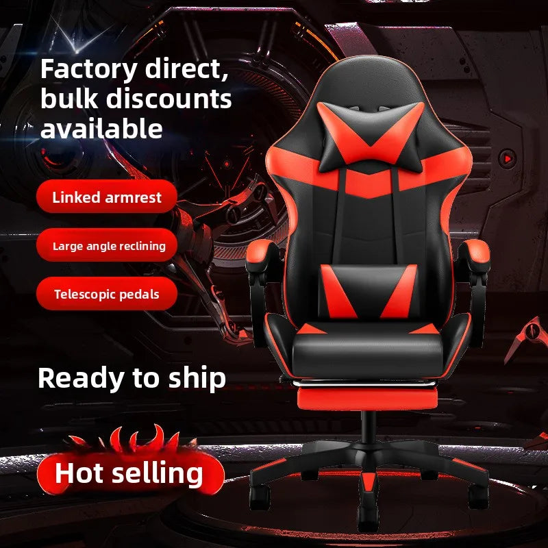 Gaming Chair Ergonomic Computer Desk Chair Reclining Home Office Gaming Chair with Back Support for Extended Sessions