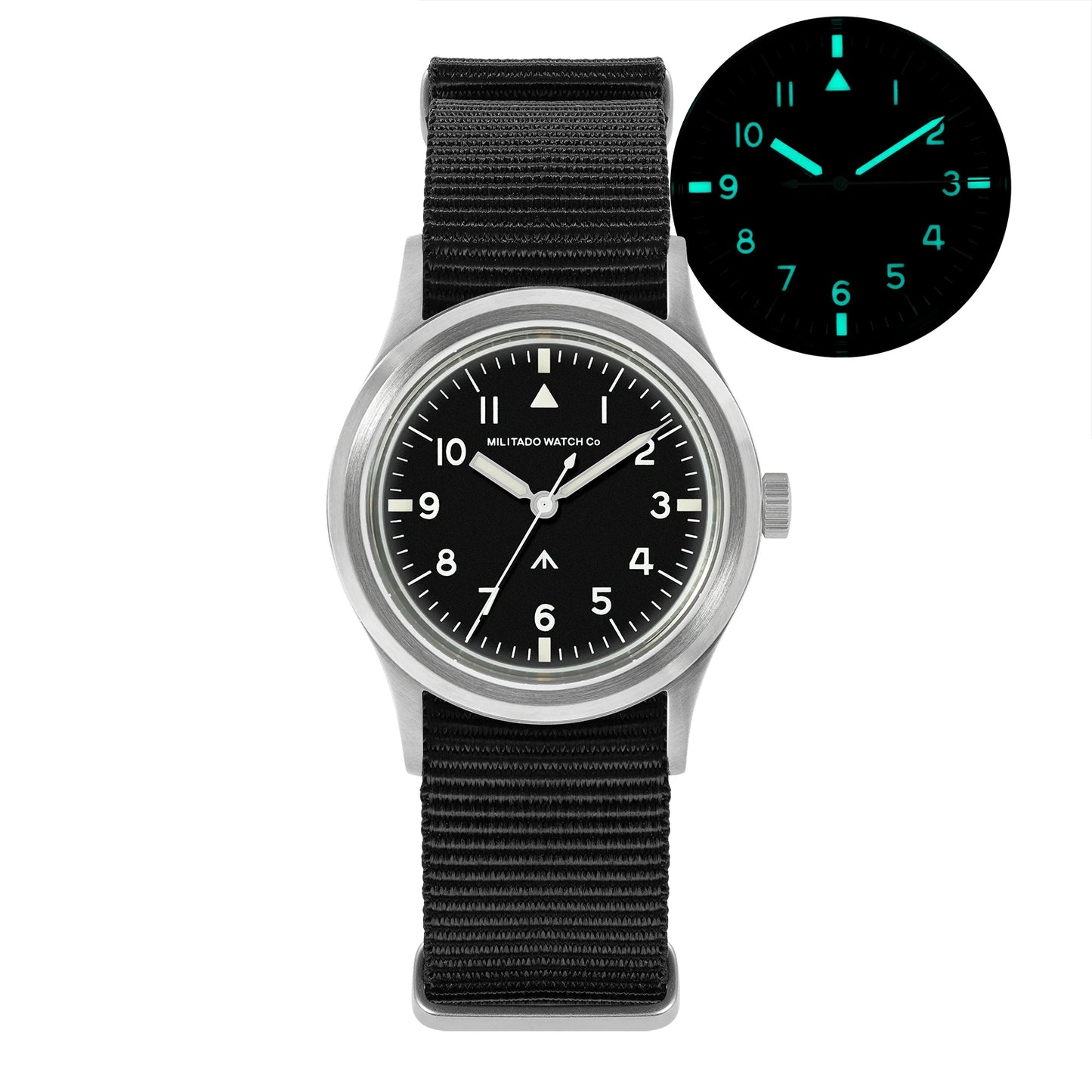 Militado New Ml14 Quartz Watches Man VH31 Sweep Movement K1 Or Sapphire 100M Waterproof Luminous 36Mm Vintage Military Watches